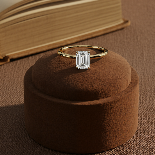 Emerald-Cut Diamond Ring