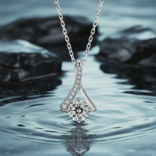Starlight Ripple Diamond Necklace